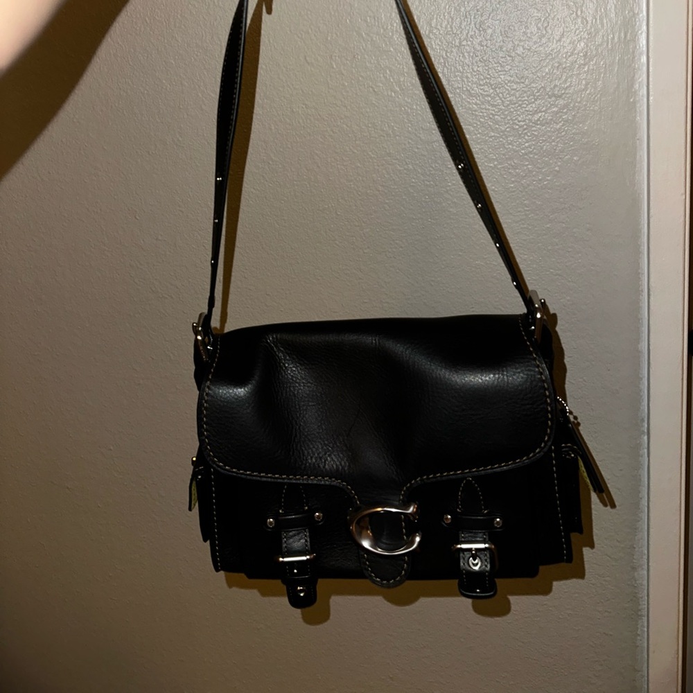 Black coach soft cargo tabby